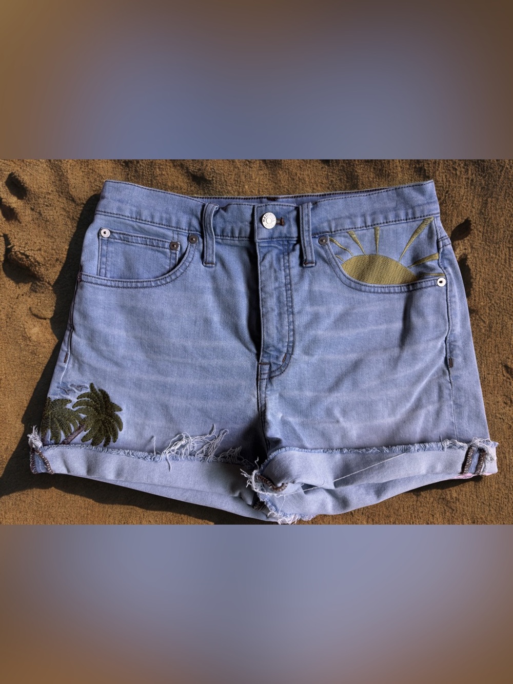 Madewell Light Wash Denim Cutoff Shorts